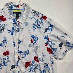 INC International Concepts Floral Print Button Down Hawaiian‎ Shirt Slim Fit XXL